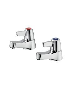 Armitage Shanks Sandringham 21 Pair of Chrome Basin Pillar Taps | Commercial Washrooms