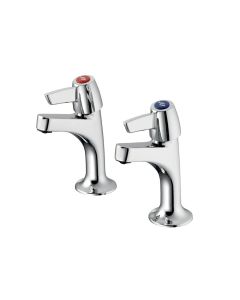 Armitage Shanks Sandringham 21 High Neck Sink Pillar Taps with Lever Handles | Commercial Washrooms