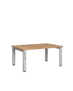 1000mm Double Sided Changing Room Bench Seat with Wooden Beech Slats