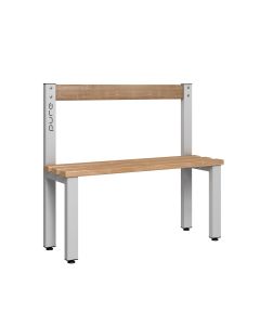 1000mm Single Sided Low Bench Seat with Back Rest and  Beech Slats