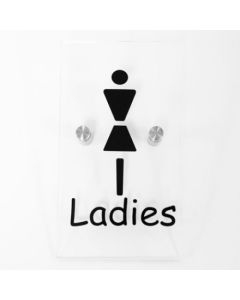 Female Toilet Sign - Clear Acrylic