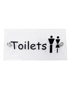 Toilet Sign - Clear Acrylic