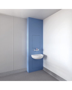 Flush Fronted Delabie Securitherm Clinical Basin IPS Module | B048 Bleu Oslo (Light Blue)