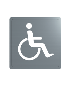 Delabie Disabled Toilet Sign - Satin Stainless Steel