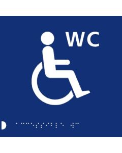 Disabled Braille Toilet Sign - Plastic 