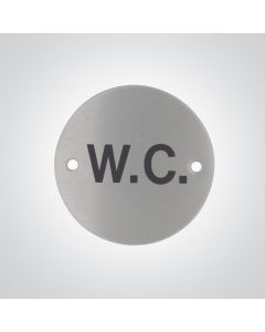 Dolphin WC Sign - Satin Stainless Steel