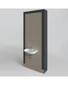 Washbasin with Exposed Trap Integrated Plumbing System Module