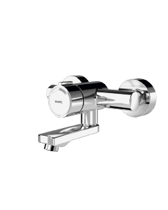 KWC Self-Closing Wall Mixer Tap With Lockable Swivelling Spout