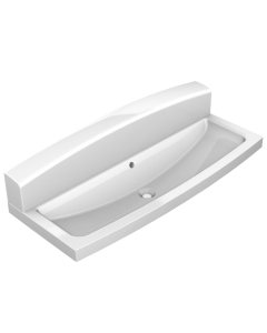 KWC DVS 2 Users Miranit Wash Trough with Splash Back