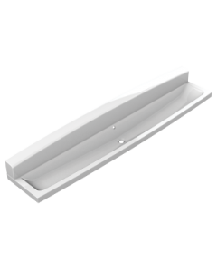 KWC DVS 4 Users Miranit Wash Trough with Splash Back (SOLX2400SB)