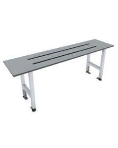Freestanding Changing Room Bench Seat With Grey SGL Slat