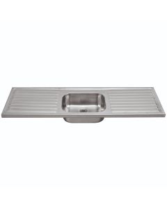 KWC DVS Stainless Steel Sink with Central Bowl and Double Drainer