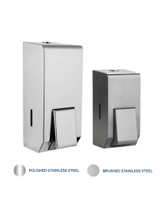 Brushed or Polished Stainless Steel Wall Mounted Soap Dispenser (Various Sizes)