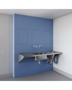 Healthcare Disposal Unit Duct Module | B048 Bleu Oslo (Light Blue)