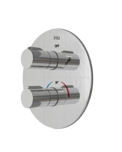Inta Enzo Concealed Dual Outlet Thermostatic Shower with Overhead Arm, Soaker and Rinse Handset