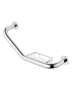 Ideal Standard IOM grab rail & soap basket (chrome plated)