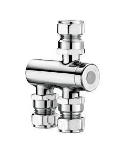 Chrome Delabie Compact Nano TMV3 Thermal Mixing Valve 