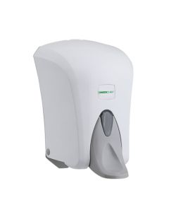 Medichief Manual Elbow Operated White Plastic Liquid Soap Dispenser
