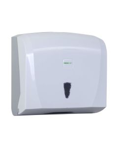 Medichief White Plastic C Fold Paper Towel Dispenser 300 Towels