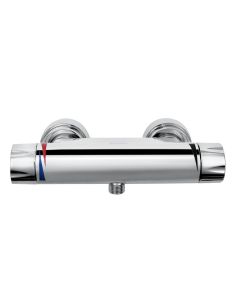 Bristan OPAC Thermostatic Exposed Bar Shower Valve with Chrome Handwheels and Isolation