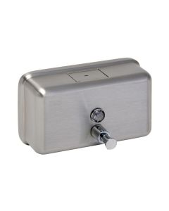 Brushed Stainless Steel 1200ml Soap Dispenser - Horizontal | Commercial Washrooms