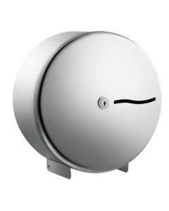 Polished Stainless Steel Toilet Roll Dispenser - 10" Mini Jumbo, Standard Core | Commercial Washrooms