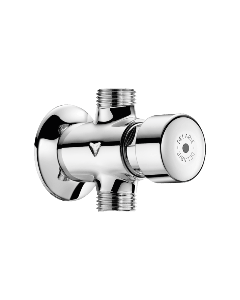 777000 - Delabie Tempostop 1/2 Urinal Push Flush Valve - Straight/In-Line Connection