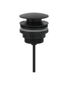 Universal Taps & Fittings Push-Open Waste Round in Matt Black