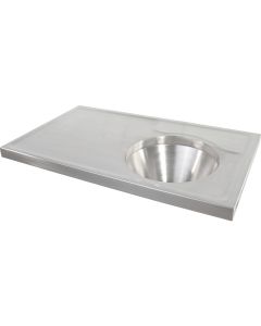 Twyford Sola Stainless Steel Hospital Slop Hopper and Worktop, with Back Inlet
