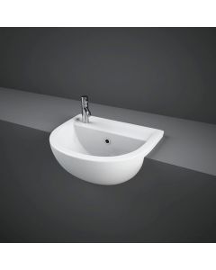 RAK-Compact 45cm Semi Recessed Basin with Left Hand Taphole | Commercial Washrooms