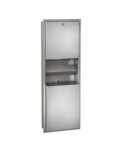 KWC DVS Recessed Wall Mounted Waste Bin, Paper Towel, Soap Dispenser Combination Unit