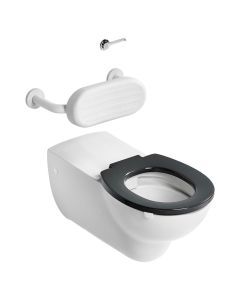 S0441(HY) (WC HD) Contour 21+ 70cm projection wall mounted rimless WC pan with horizontal outlet and anti-microbial glaze