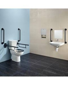 Armitage Shanks Doc M Contour 21+ Peninsular Care Pack | Charcoal | Commercial Washrooms
