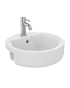 Armitage Shanks Edit R 45cm Semi-Countertop Washbasin with Taphole and Overflow | Commercial Washrooms