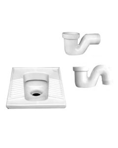 Ceramic Squat Pan with Optional Traps