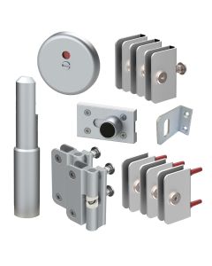 Aluminium Hardware Pack Satin Anodised - 12-13mm