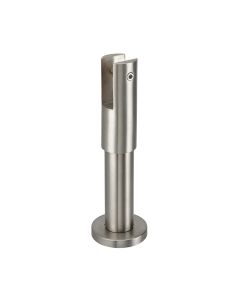 Height Adjustable Cubicle Support Leg - Satin Stainless Steel 