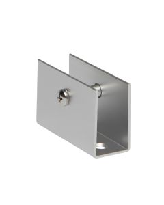 Square U-bracket (18-21mm) - Satin Anodised Aluminium 