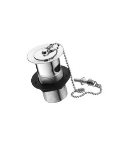 Ideal Standard 1.1/4" Chrome Basin Waste with Chain, Plug and Bolt Stay – 80mm Slotted Tail
