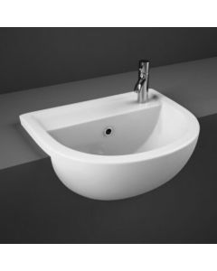 RAK-Compact 55cm Semi Recessed Basin with 1 Taphole | Commercial Washrooms