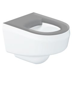 VR01-073 - Grey seat Delabie DVS Wall Hung Vandal Resistant Toilet Pan