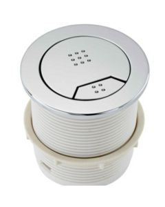 Wye Large Round Dual Flush Push Button for Concealed Toilet Cistern, 23102