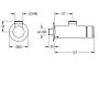 KWC DVS F3S Self-Closing Push Button Shower Valve Dimensions thumbnail
