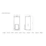 Stainless Steel 900ml Dispenser - dimensions | Commercial Washrooms thumbnail