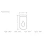 Modular Refillable Plastic White Soap Dispenser - dimensions | JDS thumbnail