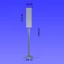 White ABS Plastic Hand Sanitiser Dispenser Stand | Dimensions | Commercial Washrooms thumbnail