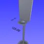 White ABS Plastic Hand Sanitiser Dispenser Stand | Dimensions | Commercial Washrooms thumbnail