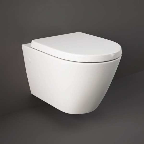RAK-Resort Rimless Wall Hung Pan and Wrap Over Soft Close Seat | Commercial Washrooms