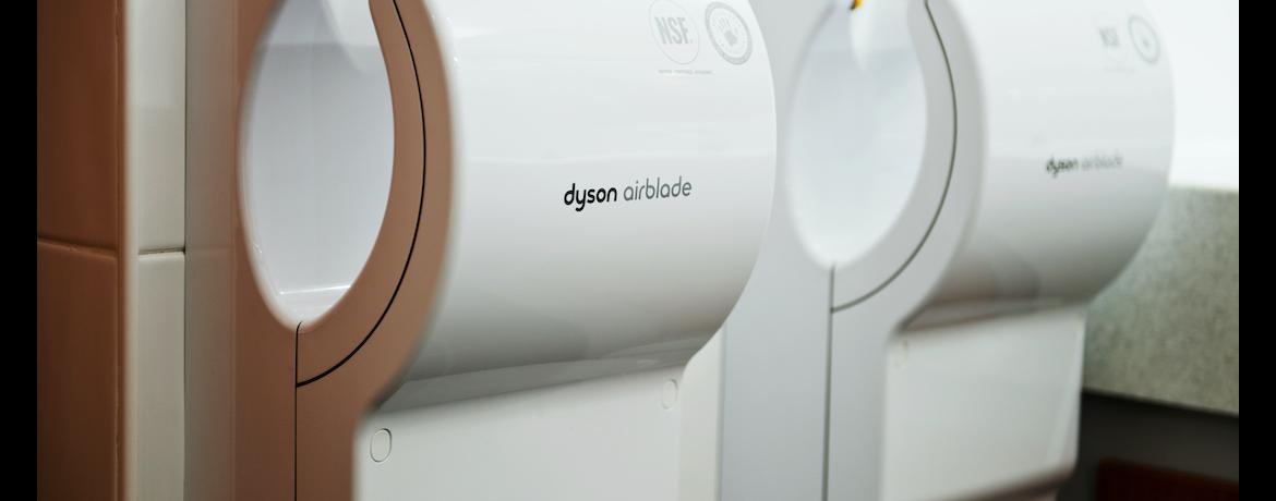 What are the recommended mounting heights for hand dryers?
