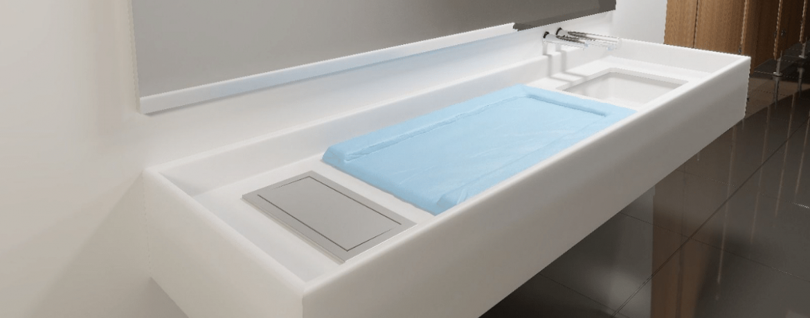 Commercial bathroom baby changing table clearance